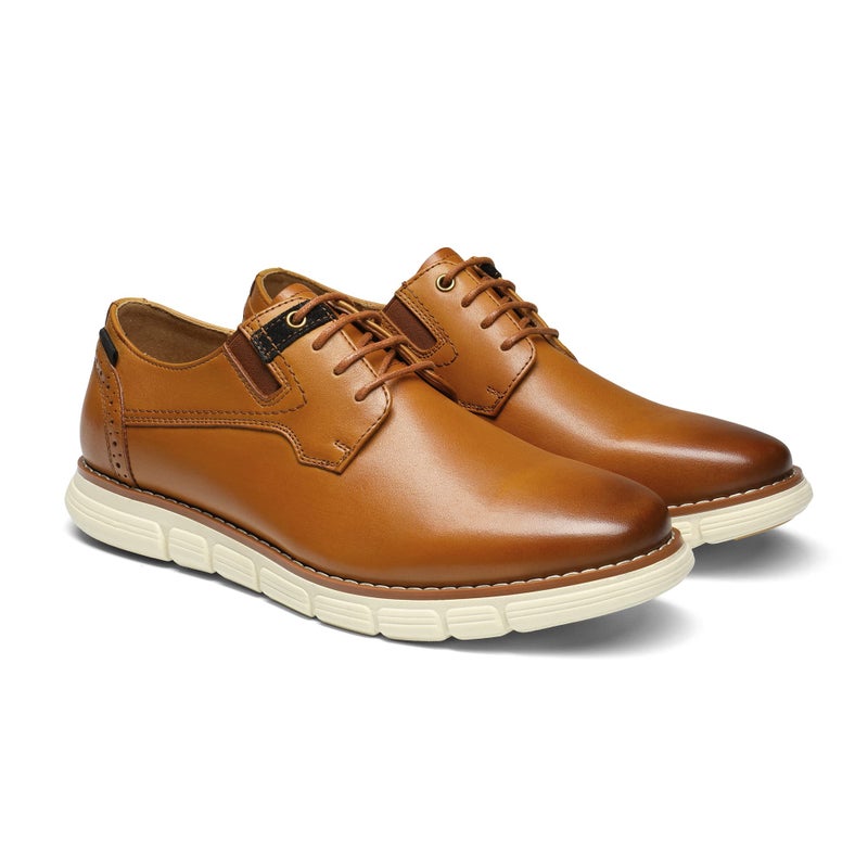 Bruno Marc Men's Crossflex Oxford Dress Sneakers Casual Leather Dress Shoes,Size 9.5,Brown,Purpose-2 - Image 4